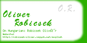 oliver robicsek business card